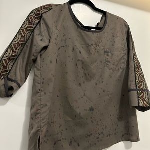 Maison Scotch Green Tie Dye blouse in petite